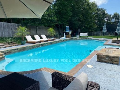 Custom pool project by Backyard Luxury Pool Designs